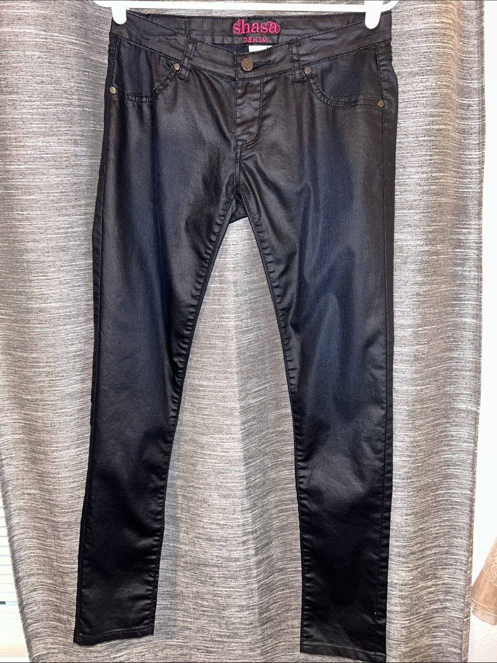 Shasa Denim Coated Pleather Pants